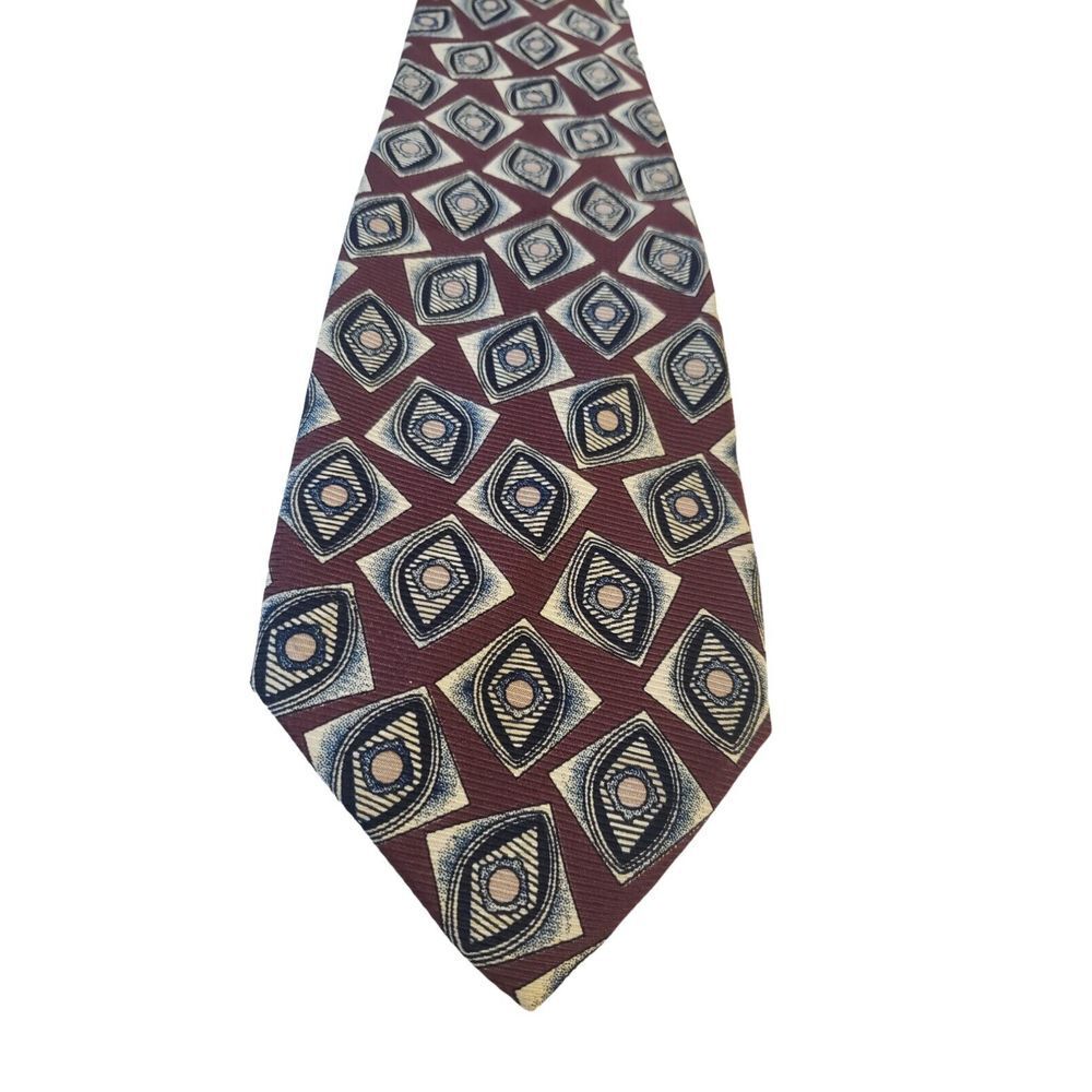 Robert Talbott Best‎ Tie Mens Geometric Silk Necktie Classic Made in USA
